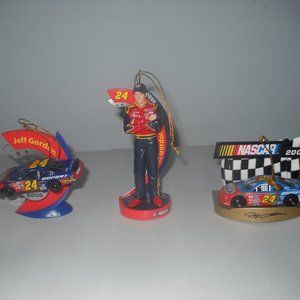 Jeff Gordon Christmas Ornaments Bundle of 3